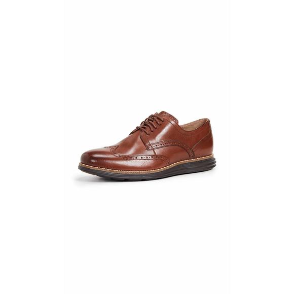 COLE HAAN MEN'S ORIGINAL GRAND SHORTWING OXFORD, WOODBURY/JAVA, 10 MEDIUM US - Picture 2 of 6